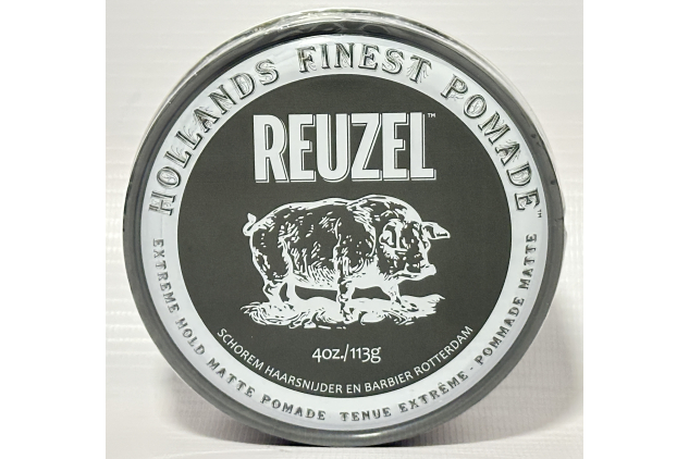 Reuzel Extreme Hold Matte Pomade 113g (4oz) | Vegan Hair Styling Wax | Strong Hold & Matte Finish for Men