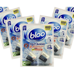 Bloo Toilet Blocks – 2 in 1 Cleaning & Fresh Scent – Blue Water – 7 x Twin Packs (14 Blocks Total) | Up to 5,600 Flushes | Limescale Protection & Continuous Freshness
