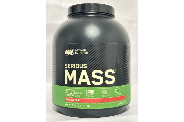 Optimum Nutrition Serious Mass Protein Powder – Strawberry – 2.73 kg (8 Servings)