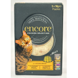 Encore 100% Natural Wet Cat Food – Chicken Selection in Jelly – 30 x 50g Pouches
