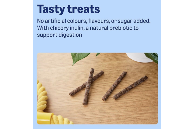 Chew Sticks with Poultry – 4 Packs (8x11g, 88g Total) | Adult Dog Treats | No Artificial Colours | With Biotin & Zinc | Low Fat