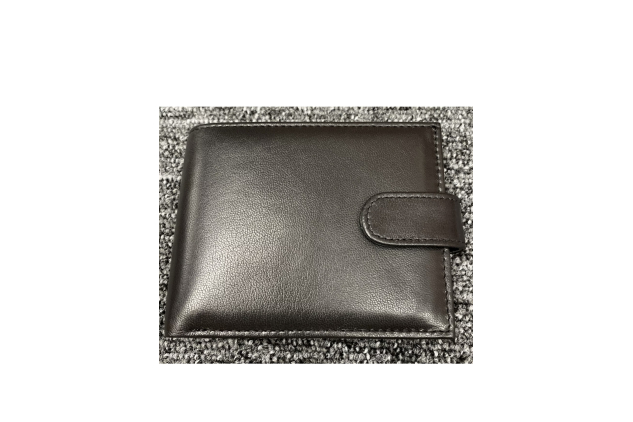 Mens Plain Unbranded Leather Wallet Black Birthday Gift Present Idea