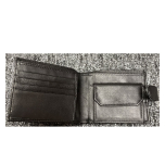 Mens Plain Unbranded Leather Wallet Black Birthday Gift Present Idea