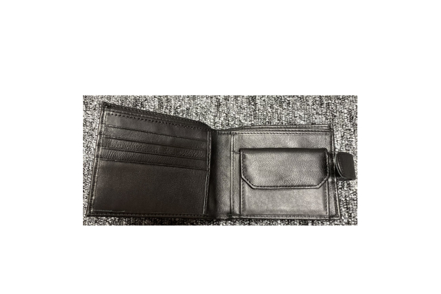 Mens Plain Unbranded Leather Wallet Black Birthday Gift Present Idea
