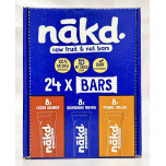 Nākd Raw Fruit & Nut Bars Variety Mix – 24 x 35g | Cocoa Orange, Blueberry Muffin & Peanut Delight | 100% Natural | Vegan | Gluten Free