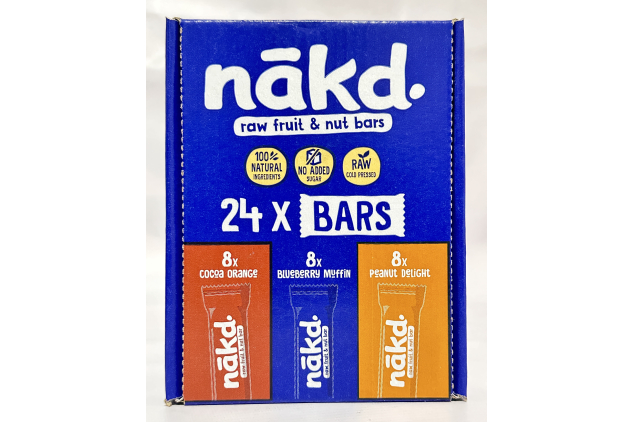 Nākd Raw Fruit & Nut Bars Variety Mix – 24 x 35g | Cocoa Orange, Blueberry Muffin & Peanut Delight | 100% Natural | Vegan | Gluten Free
