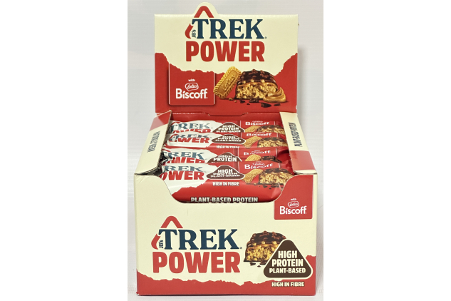 TREK Power Bar with Lotus Biscoff – 20 x 44g | High Protein | Vegan | Plant-Based | High Fibre