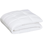 Soft Mattress Topper Protector with Microfibre Polyester Filling & Straps – 160 x 200 cm – White | Breathable & Machine Washable
