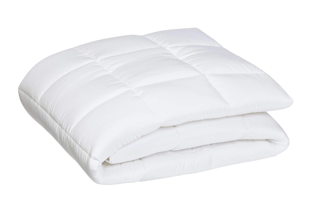 Soft Mattress Topper Protector with Microfibre Polyester Filling & Straps – 160 x 200 cm – White | Breathable & Machine Washable