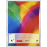 Brunnen Exercise Book A4 – Ruling 27, 32 Sheets (80 gsm) | Multi-Coloured Cover