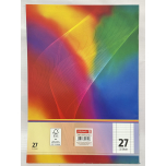 Brunnen Exercise Book A4 – Ruling 27, 32 Sheets (80 gsm) | Multi-Coloured Cover
