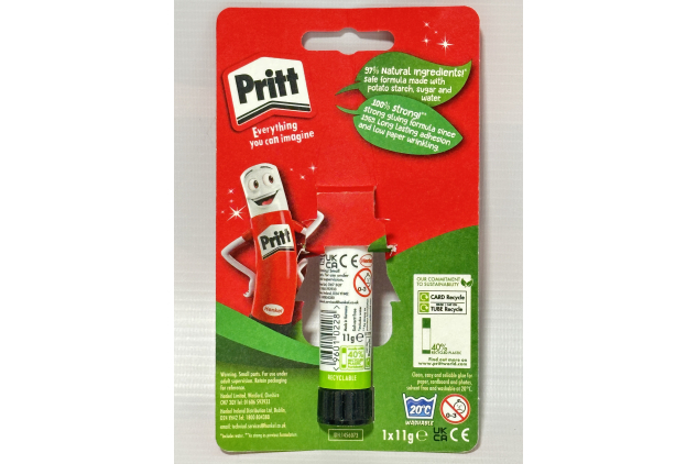 Pritt Original Glue Stick – 11g | 97% Natural, Solvent-Free & Recyclable | Child-Safe