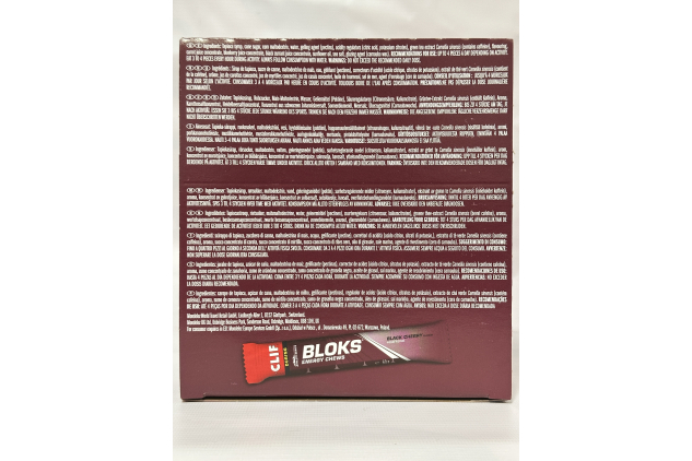 CLIF BLOKS Energy Chews – Black Cherry + Caffeine | Fast Energy for Endurance | Plant-Based | 18 × 60g Packs