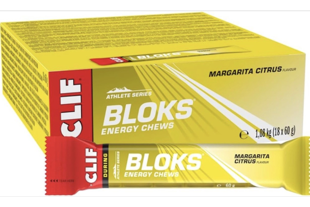 CLIF BLOKS Energy Chews Margarita Citrus Flavour | Plant Based Carbohydrate Chews | 18 x 60g