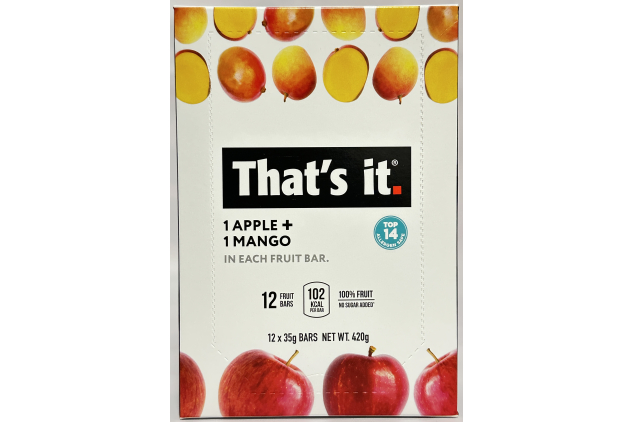 That’s it. Apple & Mango 100% Fruit Bars – 12 x 35g