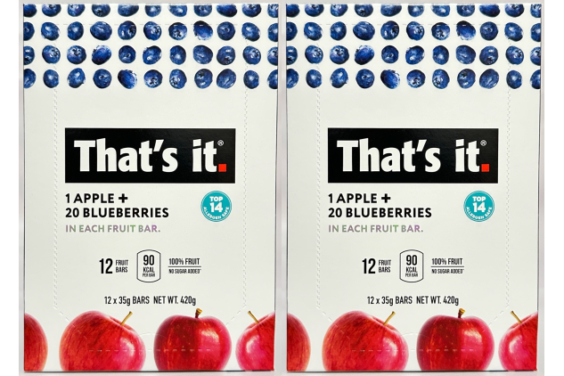 Thats it Apple & Blueberry Fruit Bars – 100% Fruit – 24 x 35g