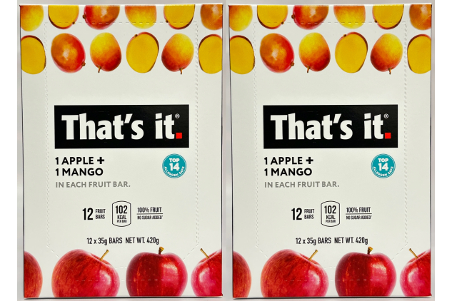 Thats it Apple & Mango Fruit Bars – 100% Fruit – 24 x 35g