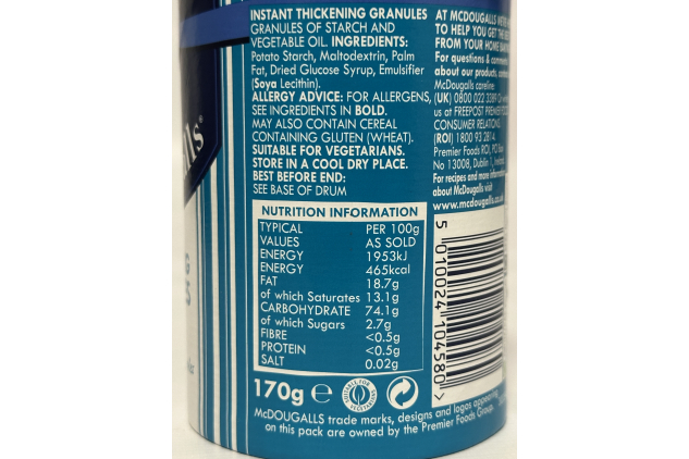 McDougalls Instant Thickening Granules | For Sauces, Gravies & Casseroles | 6 x 170g