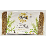 Biona Organic Rye Bread with Sprouted Seeds Sourdough – High Fibre, No Added Sugar or Yeast | 7 x 500g