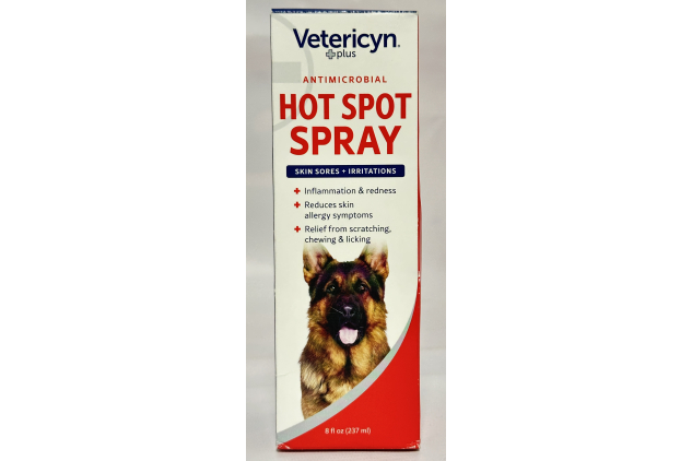 Vetericyn Plus Antimicrobial Hot Spot Spray – 237ml | Skin Irritations Relief for Dogs & Pets