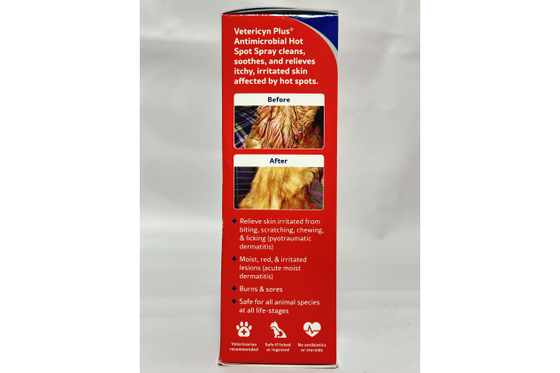 Vetericyn Plus Antimicrobial Hot Spot Spray – 237ml | Skin Irritations Relief for Dogs & Pets