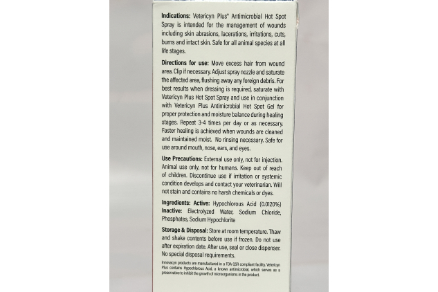 Vetericyn Plus Antimicrobial Hot Spot Spray – 237ml | Skin Irritations Relief for Dogs & Pets