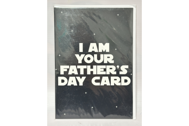 I Am Your Father’s Day Card – Funny Star-Themed Dad Greeting Card – Tongue in Peach