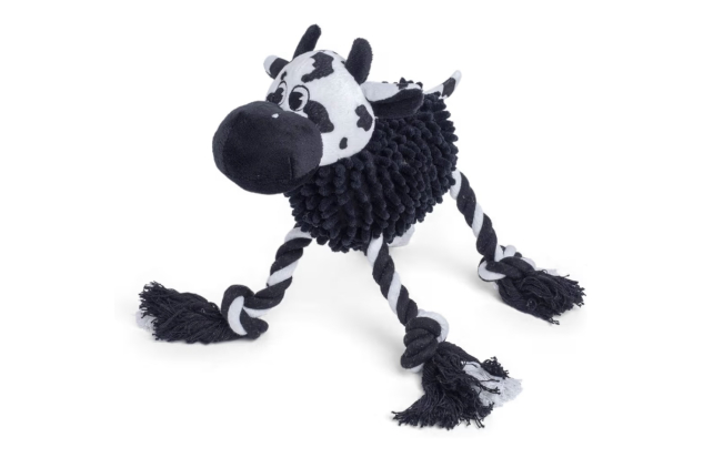 Petface Farmyard Buddies Noodle Cow Plush Dog Toy