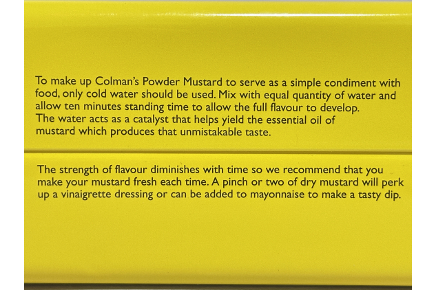 Colman’s Original English Mustard Powder | Double Superfine | Vegan | 454g Tin
