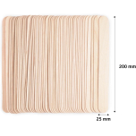 Vaessen Creative Wooden Craft Sticks – Natural Birch DIY Arts & Crafts – 50 Pack | 25 x 200 mm