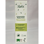 Naty Compostable Nappy Sacks – Fragrance-Free Plant-Based Bags with Easy-Tie Handles | 50 Count