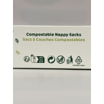 Naty Compostable Nappy Sacks – Fragrance-Free Plant-Based Bags with Easy-Tie Handles | 50 Count