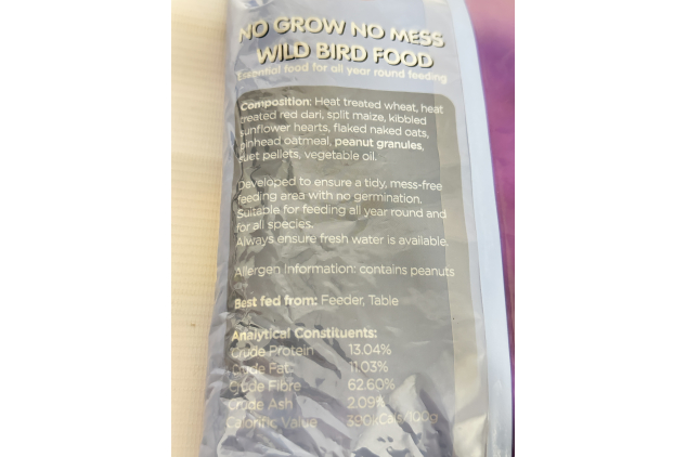 No Grow No Mess Wild Bird Food Mix | Heat-Treated No Waste Seed | 20KG