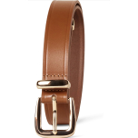 Women’s Leather Western Belt – Tan – Medium Size | Genuine Leather, Gold Buckle
