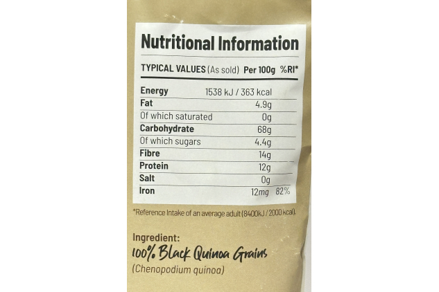 Sentia Origins Black Quinoa Grain – 1kg | Gluten Free | Vegan | High in Iron & Fibre | Pre-Washed | Natural Andean Supergrain
