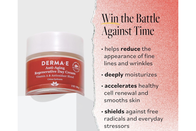 DERMA E Anti-Aging Regenerative Day Cream – Vitamin A & Antioxidant Blend – 56g | Cosmetic Box Damage