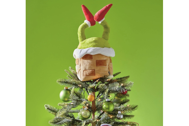 Hallmark The Grinch Christmas Tree Topper – Plush Green & Red Festive Decoration