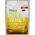 PhD Nutrition Diet Whey Lean Protein Powder – Banana Flavour | 2 x 1kg Bags