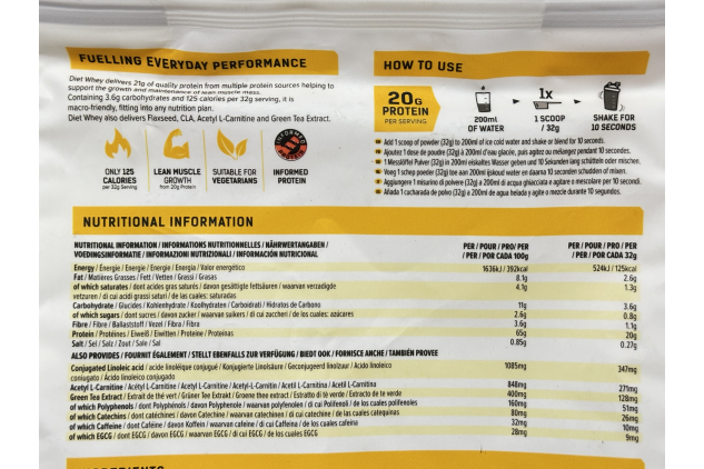 PhD Nutrition Diet Whey Lean Protein Powder – Banana Flavour | 2 x 1kg Bags