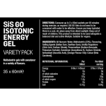 Science In Sport GO Isotonic Energy Gels, Running Gels with 22g Carbohydrates, Low Sugar, Variety Pack of Assorted Flavours, 60ml Per Serving (35 Pack)