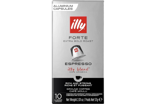 illy Forte Espresso Coffee Capsules – Extra Dark Roast – Nespresso Compatible | 10 Packs x 10 Pods (100 Capsules)