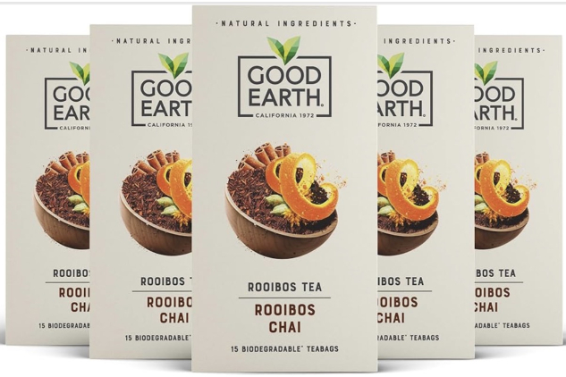 Good Earth Rooibos Chai Tea Bags | Naturally Caffeine Free | 5 x 15 Teabags