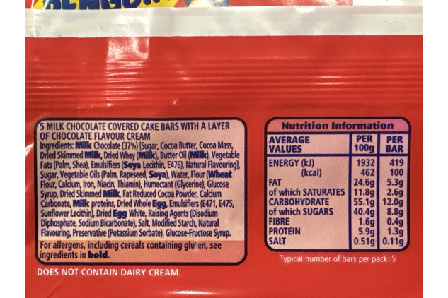 McVitie's Penguin Milkshake Cake Bars, 5 Chocolate Flavour Snacks, 122 g (Pack of 1)