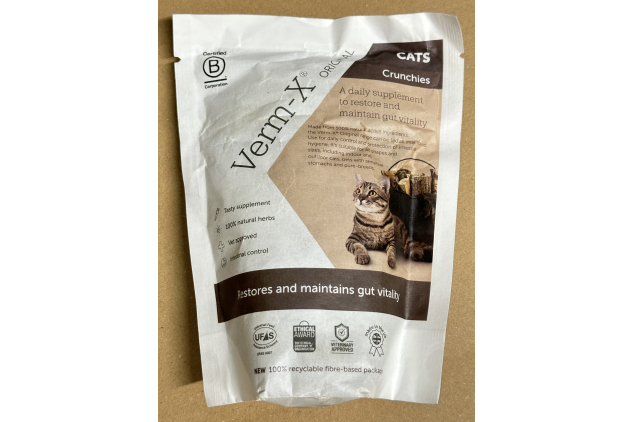 Verm-X Original Crunchies for Cats – Natural Gut Supplement – 120g