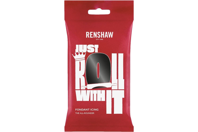 Renshaw Just Roll With It Jet Black Fondant Icing | 1kg Ready to Roll