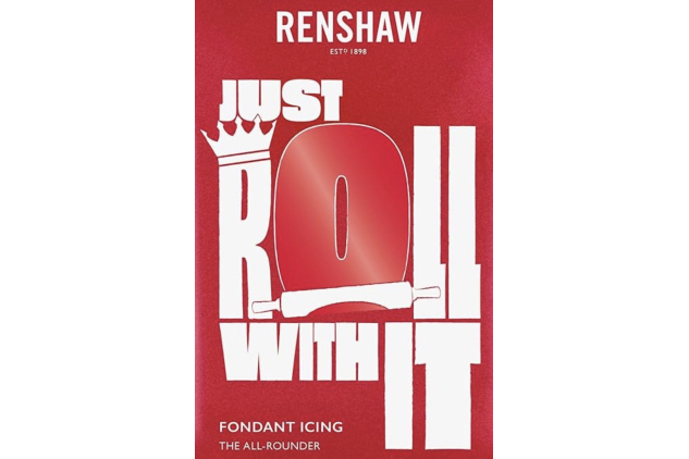 Renshaw Poppy Red Just Roll With It Fondant Icing, 250 g (Pack of 1) - Ready to Roll Icing for Cakes
