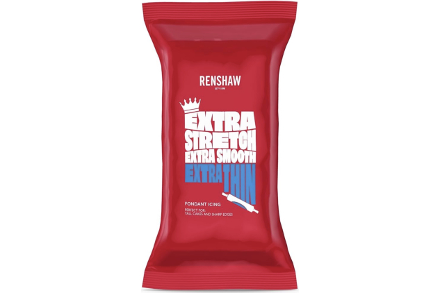 Renshaw Blue Extra Stretch, Smooth & Thin Fondant Icing, 1 kg (Pack of 1) - Ready to Roll Icing for Cakes