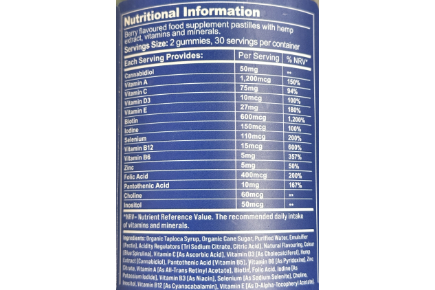 Men’s Multivitamin CBD Gummies | 1500mg CBD | 60 Vegan Gummies