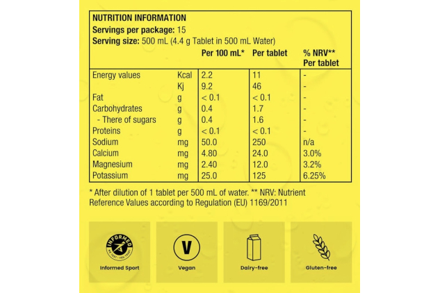 Precision Hydration PH 500 Electrolyte Tablets Mild Citrus | 6 x 15 Tablets