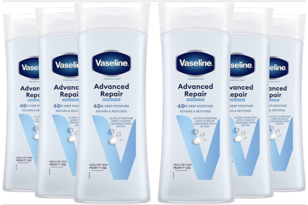 Vaseline Intensive Care Advanced Repair Lotion Fragrance Free | 6 x 400ml